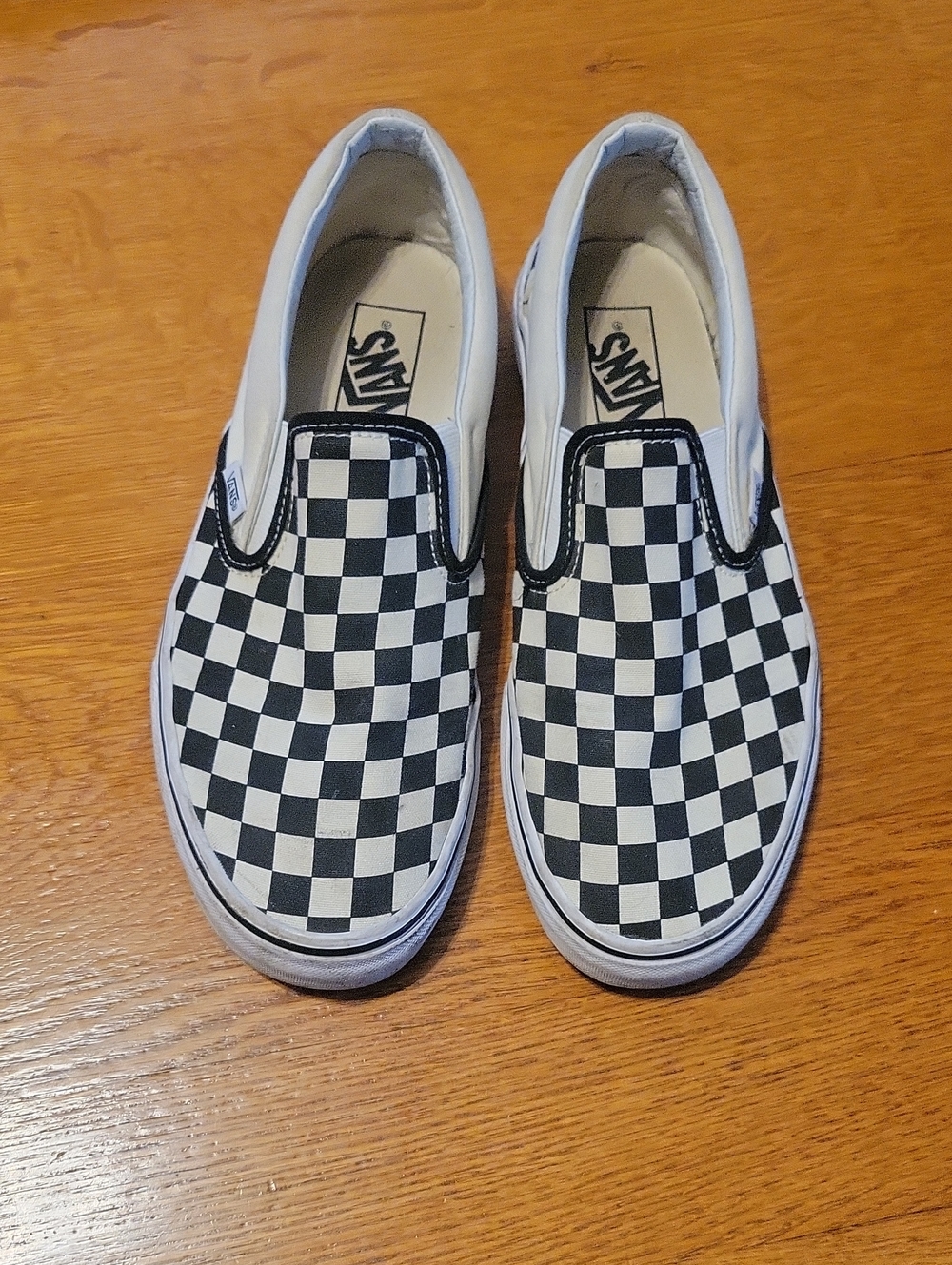 Vans  Checkerboard Slip-On Sneakers - Black & White